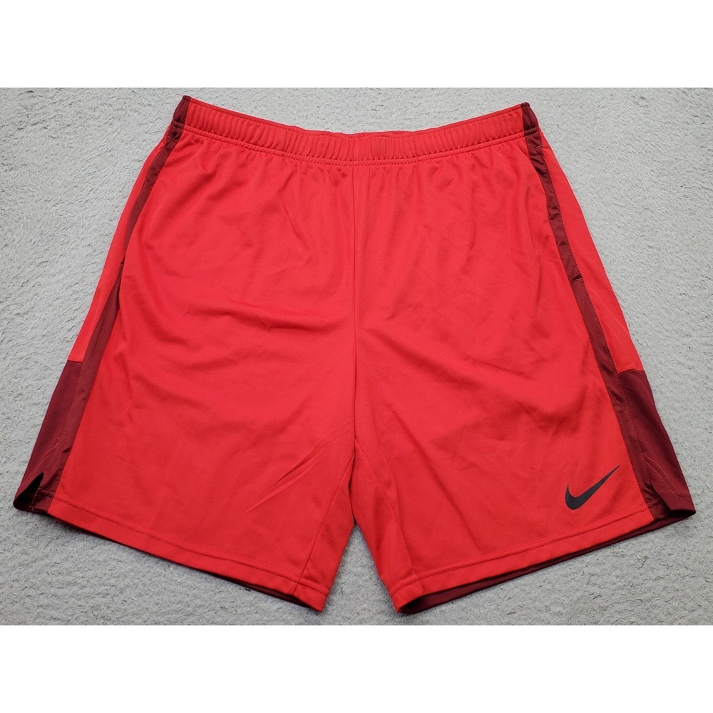 Nike Knit Hybrid Training Shorts Mens XXL Red Stretch Athletic Fit Elastic Waist
